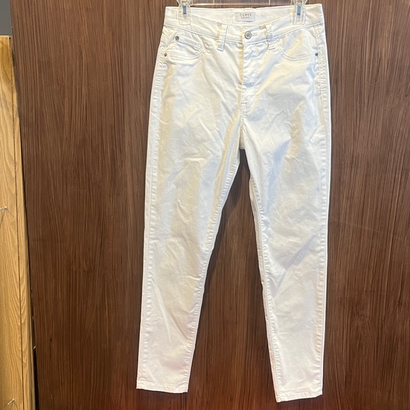 Curve Appeal White Slim Straight Leg Jeggings - Picture 1 of 9